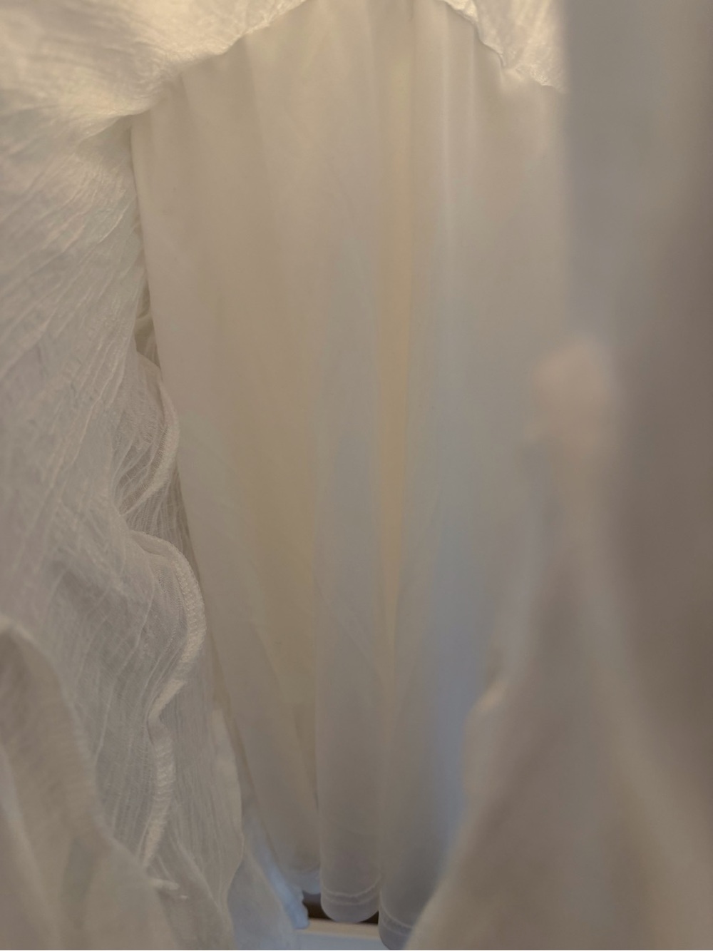 Aakaa Ivory V-Neck Ruffle Mini Dress - Picture 6 of 7